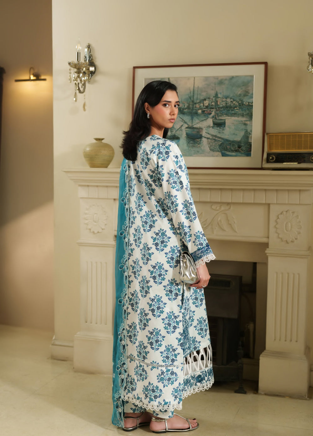 Bloom Enara by Rashid Textiles Unstitched Embroidered Lawn 3 Piece Suit RT26ULB 1006 - Casual Collection