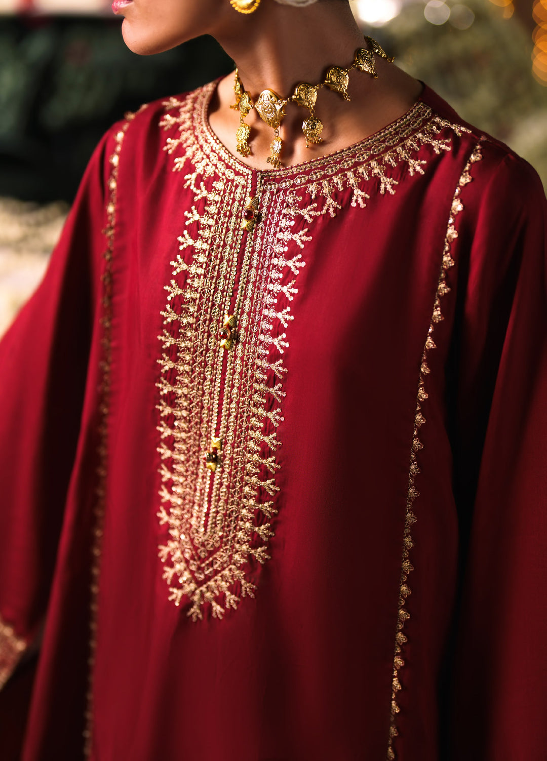 Chand Bali by Casuallite RTW Embroidered Viscose Silk 3 Piece Suit CL26UCR Waqar e Surkh - Wedding Collection