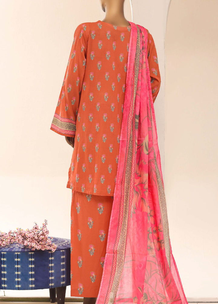 HZ Textiles RTW Printed Lawn 3 Piece Suit HZ26PPL LPE-3P-069 - Casual Collection