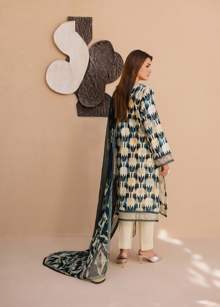 Savoy by Rashid Textiles Unstitched Embroidered Lawn 3 Piece Suit RT26ULS 3738 - Casual Collection