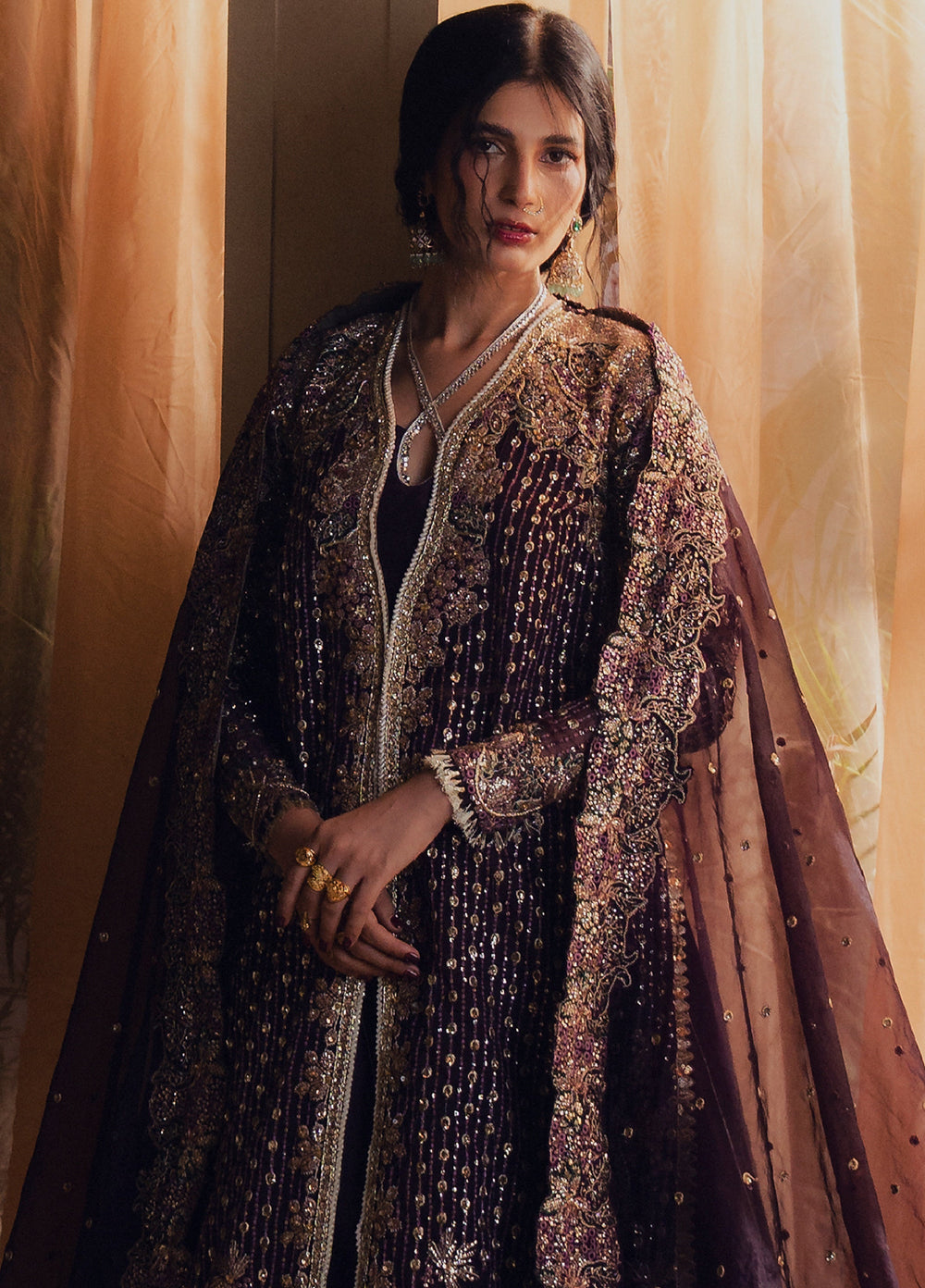 Jahan Ara by Zarposh Unstitched Embroidered Organza 3 Piece Suit ZP26UWJ SHAHZARIN - Wedding Collection
