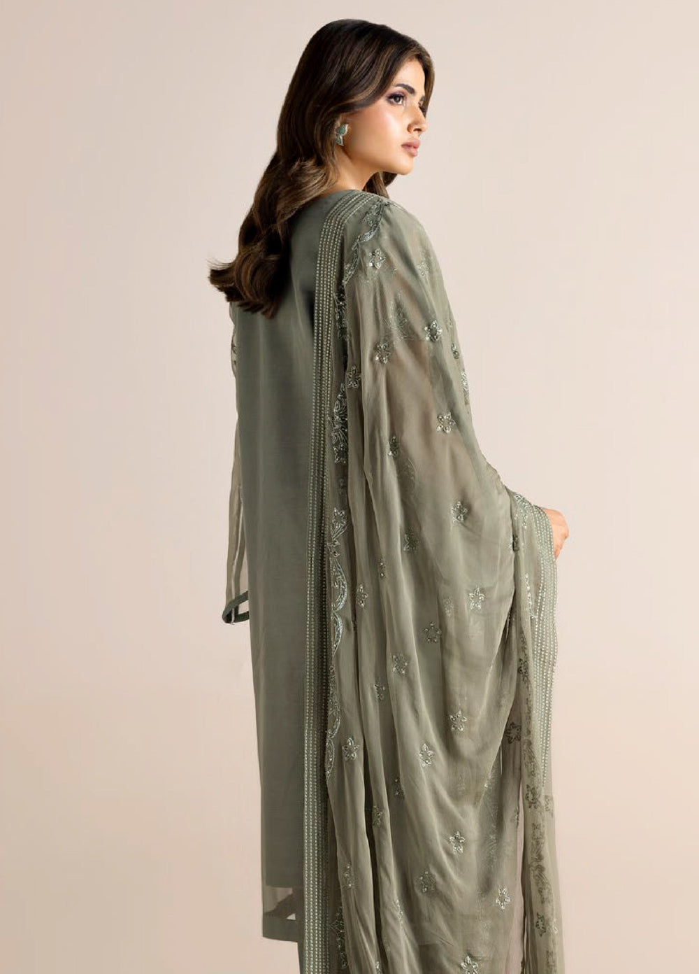 Aura by Zebtan RTW Embroidered Organza 3 Piece Suit ZB26UAL A-04 - Festive Collection