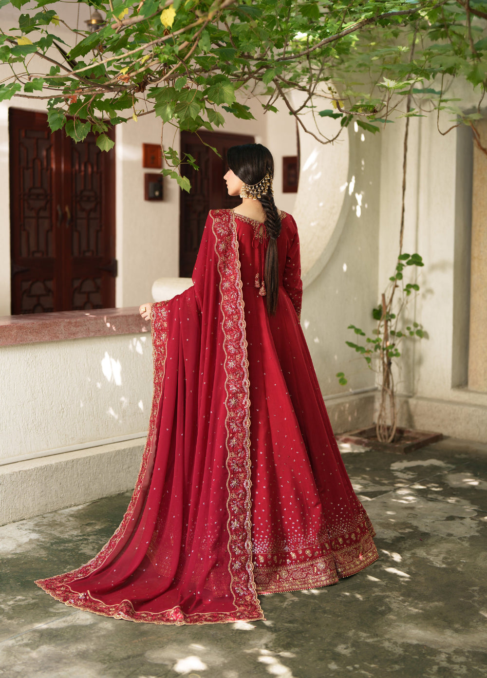 Shagun by Neeshay Unstitched Embroidered Raw Silk 2 Piece Suit NSH26US Roshanara - Festive Collection