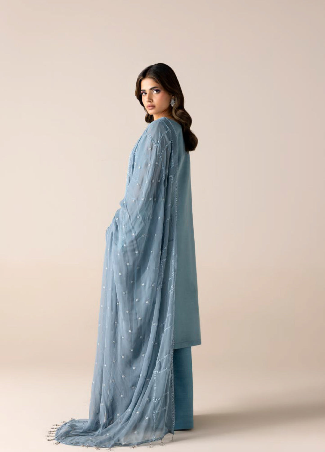Aura by Zebtan RTW Embroidered Organza 3 Piece Suit ZB26UAL A-06 - Festive Collection