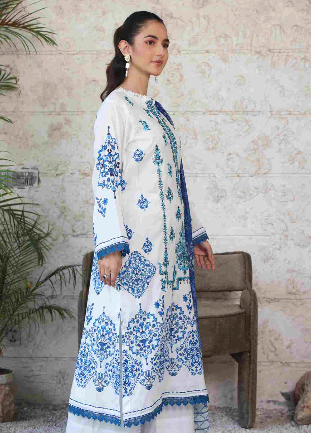 Kotor by Rashid Textiles Unstitched Embroidered Lawn 3 Piece Suit RT26ULK 9136 - Casual Collection