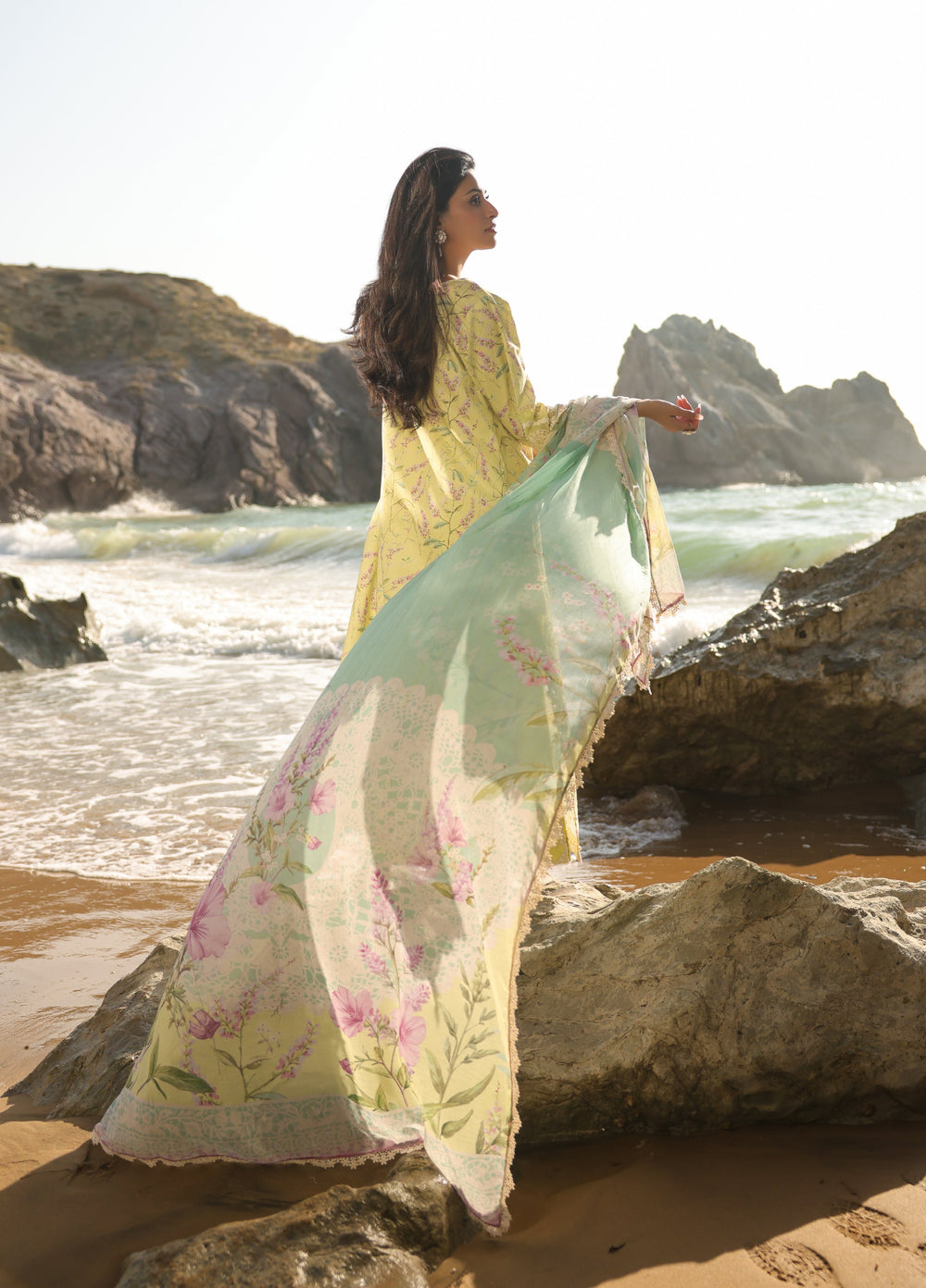 Summer Dream by Manara Unstitched Embroidered Lawn 3 Piece Suit MN26USDL Golden Haze-06 - Casual Collection