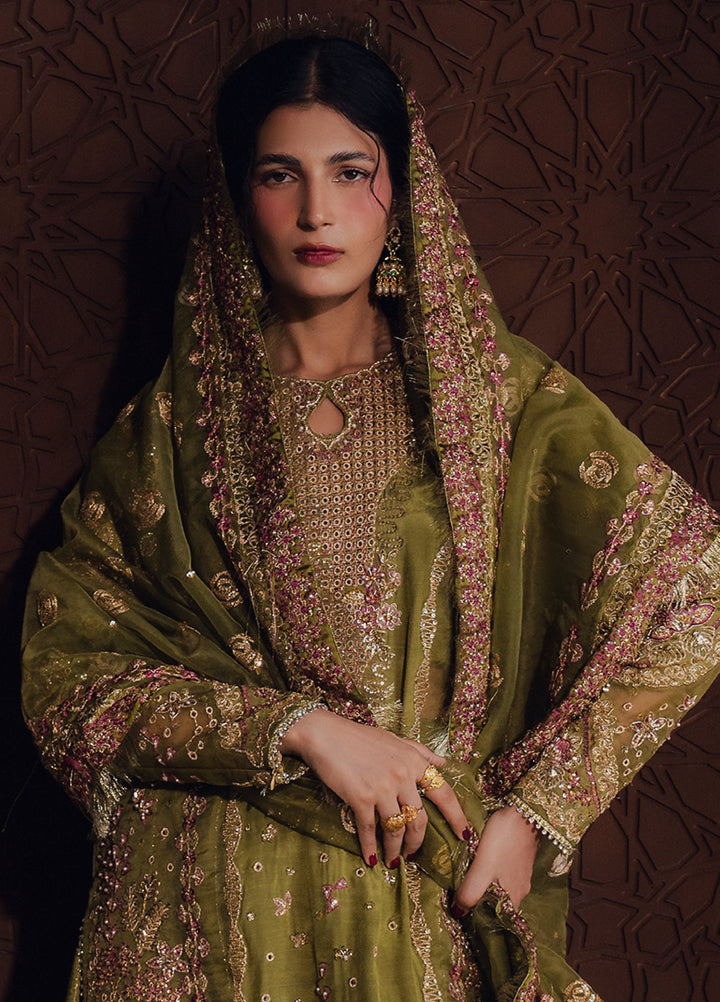 Jahan Ara by Zarposh Unstitched Embroidered Organza 3 Piece Suit ZP26UWJ ZARMINA - Wedding Collection