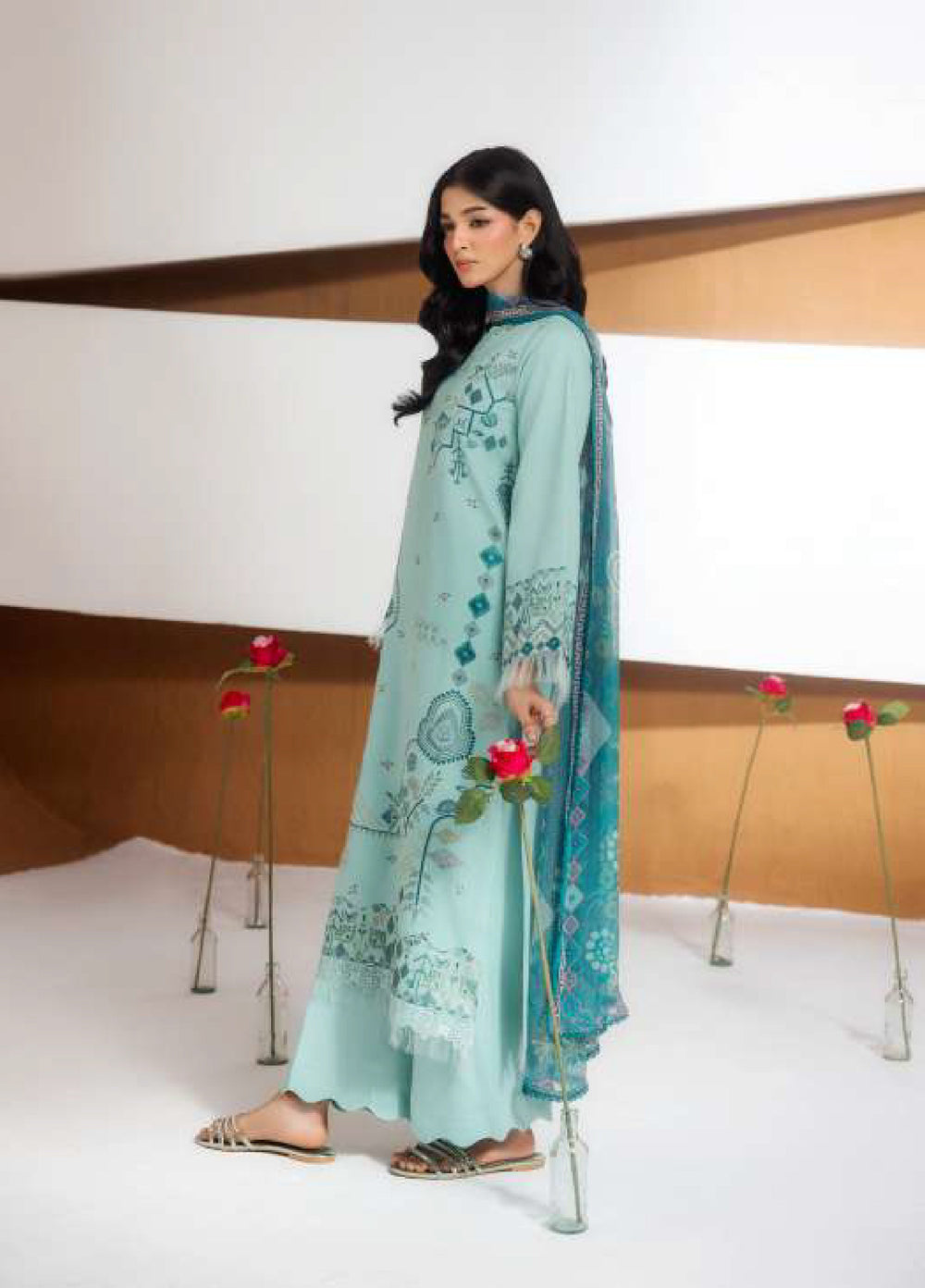 Intermix Zync by Florent Unstitched Embroidered Viscose 3 Piece Suit FL26UIZ FZ-4A - Casual Collection