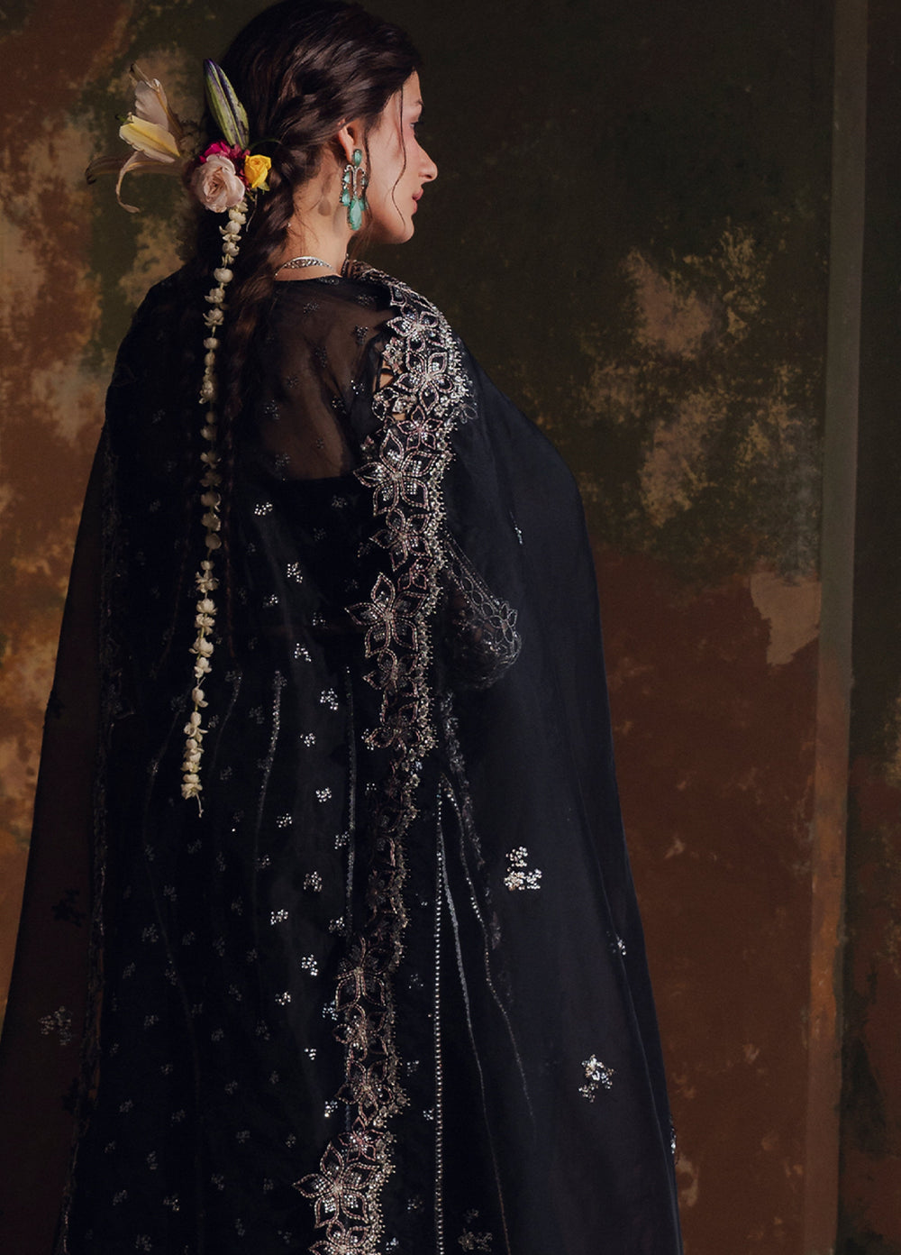Jahan Ara by Zarposh Unstitched Embroidered Organza 3 Piece Suit ZP26UWJ NAYAB - Wedding Collection