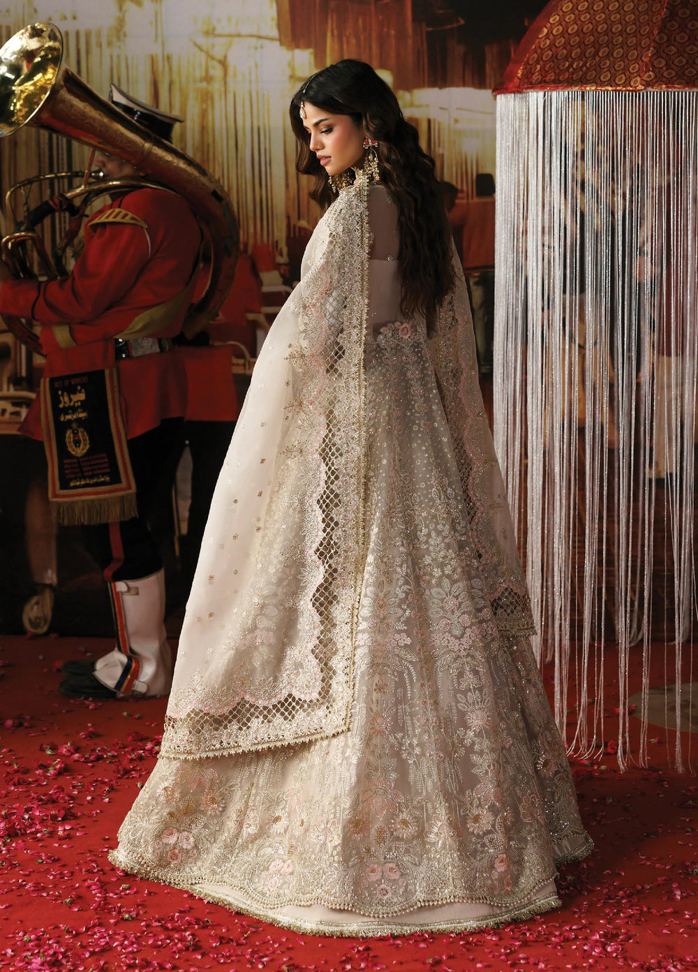Shehnai by Afrozeh Unstitched Hand work Organza 3 Piece Suit AF26USW Mannat AFR-0156 - Wedding Collection