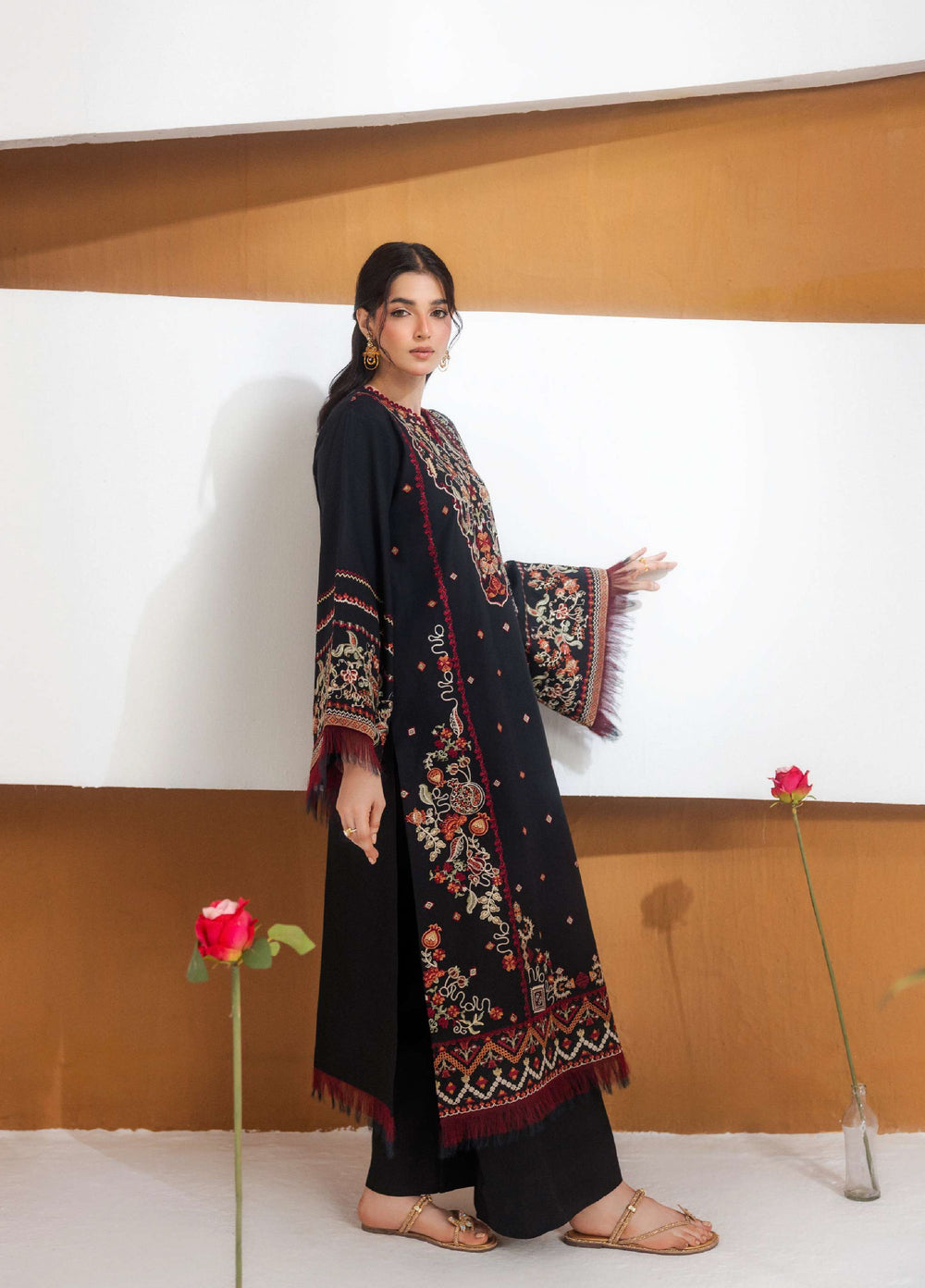 Intermiz Zync by Florent Unstitched Embroidered Viscose 3 Piece Suit FL26UIZ FZ-6A - Casual Collection