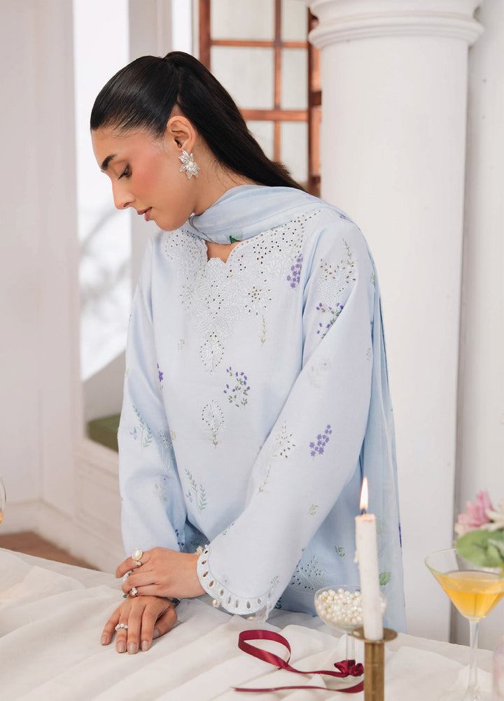 Summer Breeze by Humdum Unstitched Embroidered Lawn 3 Piece Suit HD26ULSB D-10 - Casual Collection