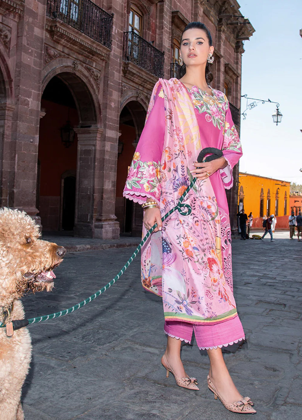 Hemline Odyssey by Mushq Unstitched Embroidered Lawn 3 Piece Suit MU26UHO HUNSS250405 MEREDITH - Summer Collection