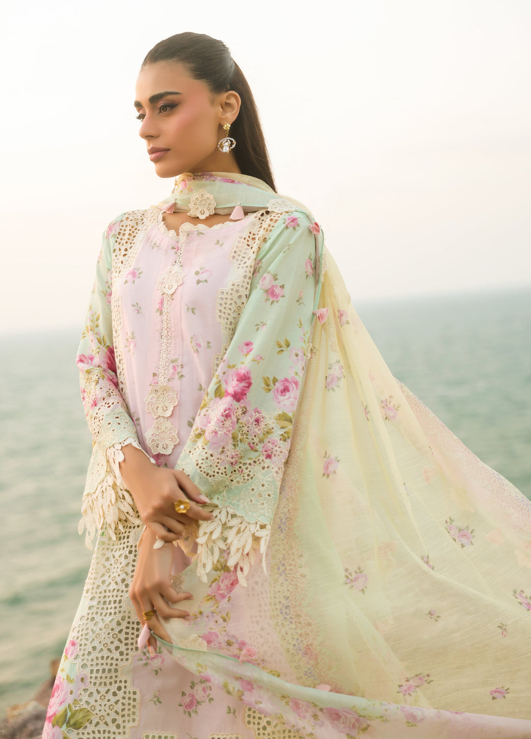 Summer Dream by Manara Unstitched Embroidered Lawn 3 Piece Suit MN26USDL Coral Mist-02 - Casual Collection