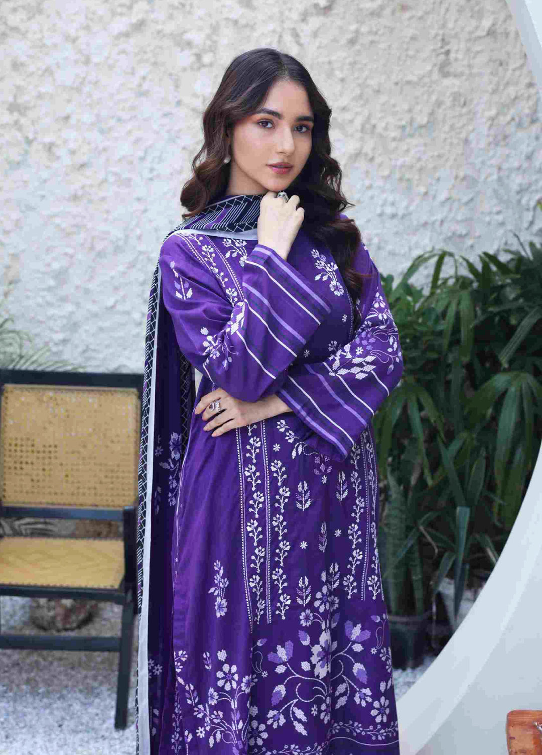 Kotor by Rashid Textiles Unstitched Embroidered Lawn 3 Piece Suit RT26ULK 9138 - Casual Collection