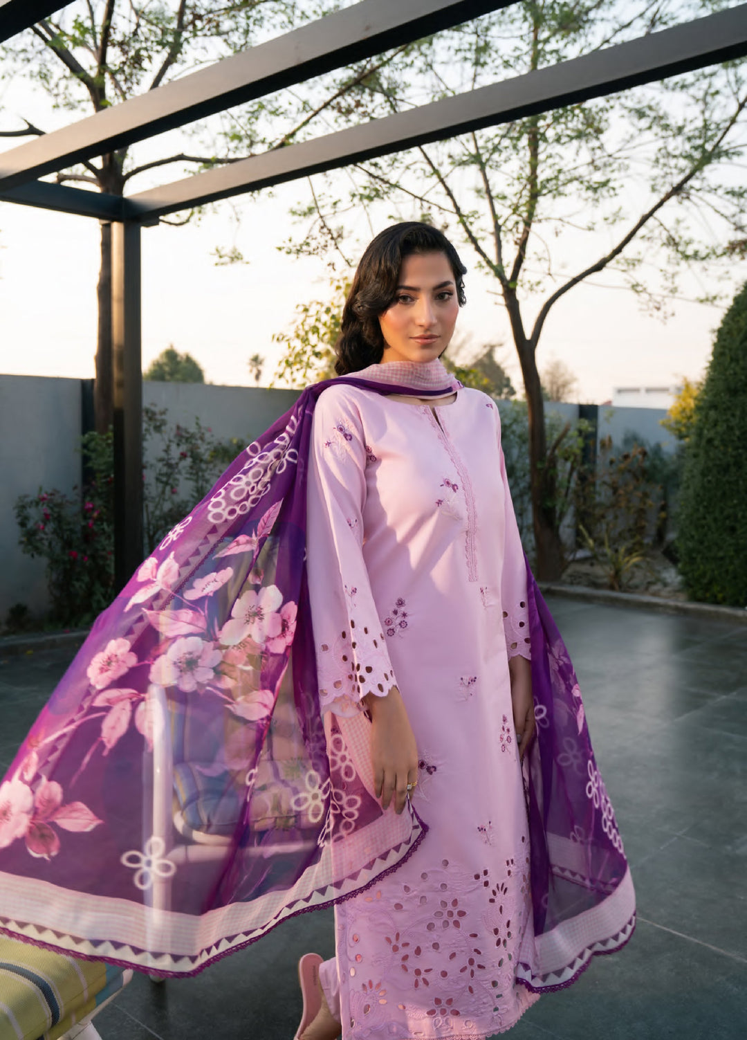 Ekiya by Rashid Textiles Unstitched Embroidered Lawn 3 Piece Suit RT26ULE 3763 - Casual Collection