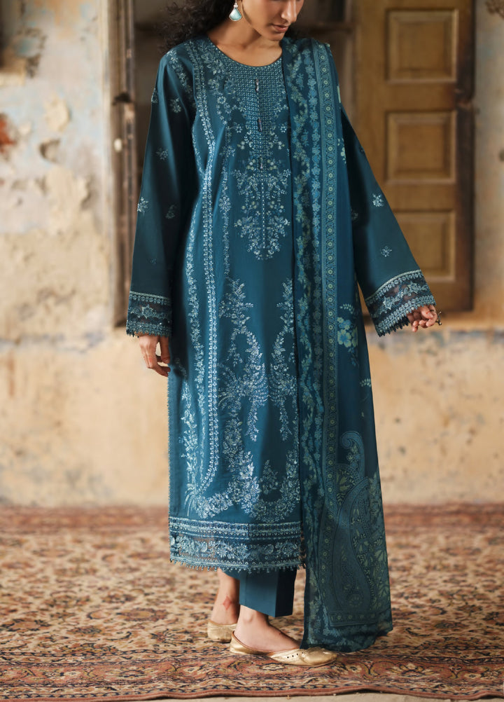 Before Sunset by Casual Lite RTW Embroidered Cotton Lawn 3 Piece Suit CL26PBS Ocean Breeze - Casual Collection