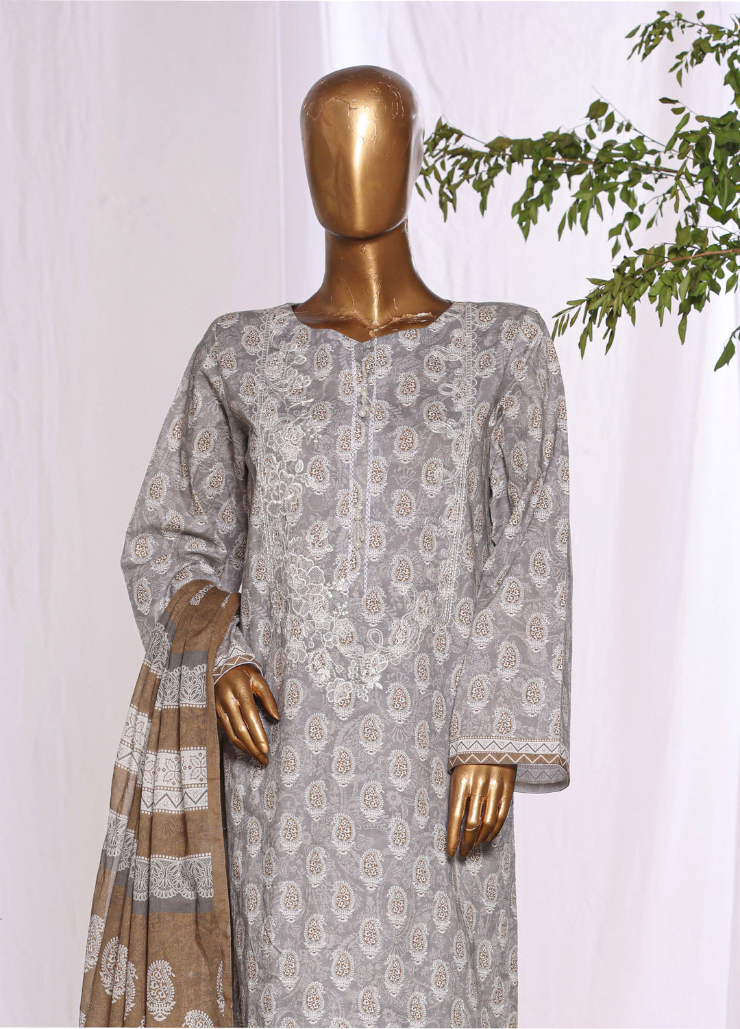 Daily Wear by HZ Textiles RTW Embroidered Lawn 3 Piece Suit HZ26PDW CPE-3P-043 - Casual Collection