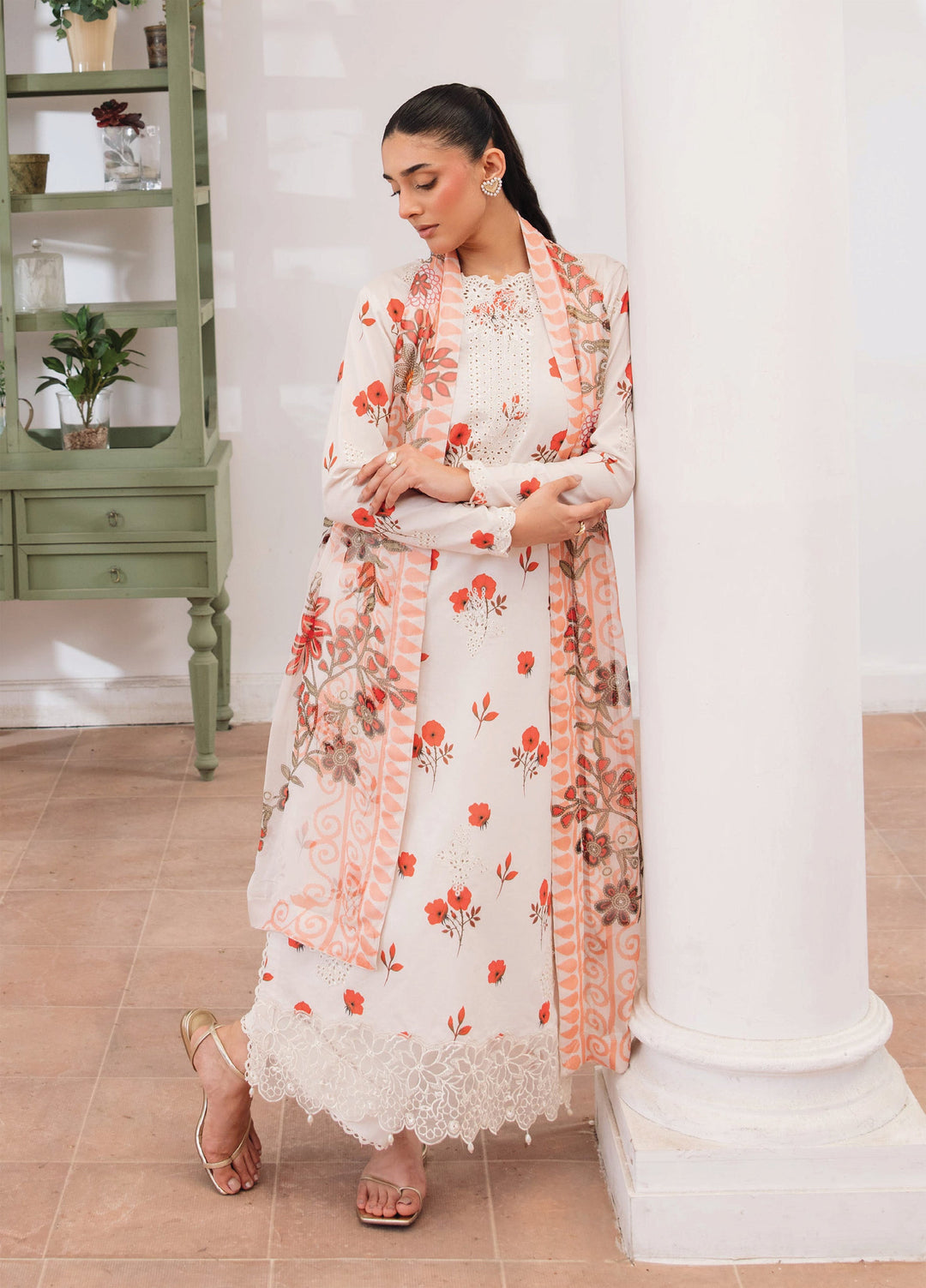 Summer Breeze by Humdum Unstitched Embroidered Lawn 3 Piece Suit HD26ULSB D-06 - Casual Collection