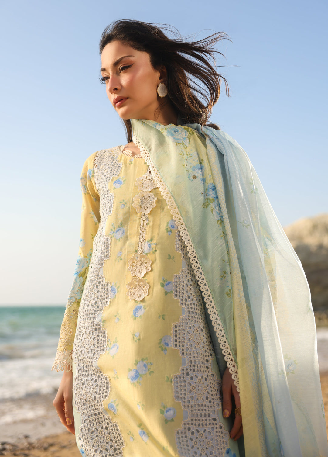 Summer Dream by Manara Unstitched Embroidered Lawn 3 Piece Suit MN26USDL Sundrop-01 - Casual Collection