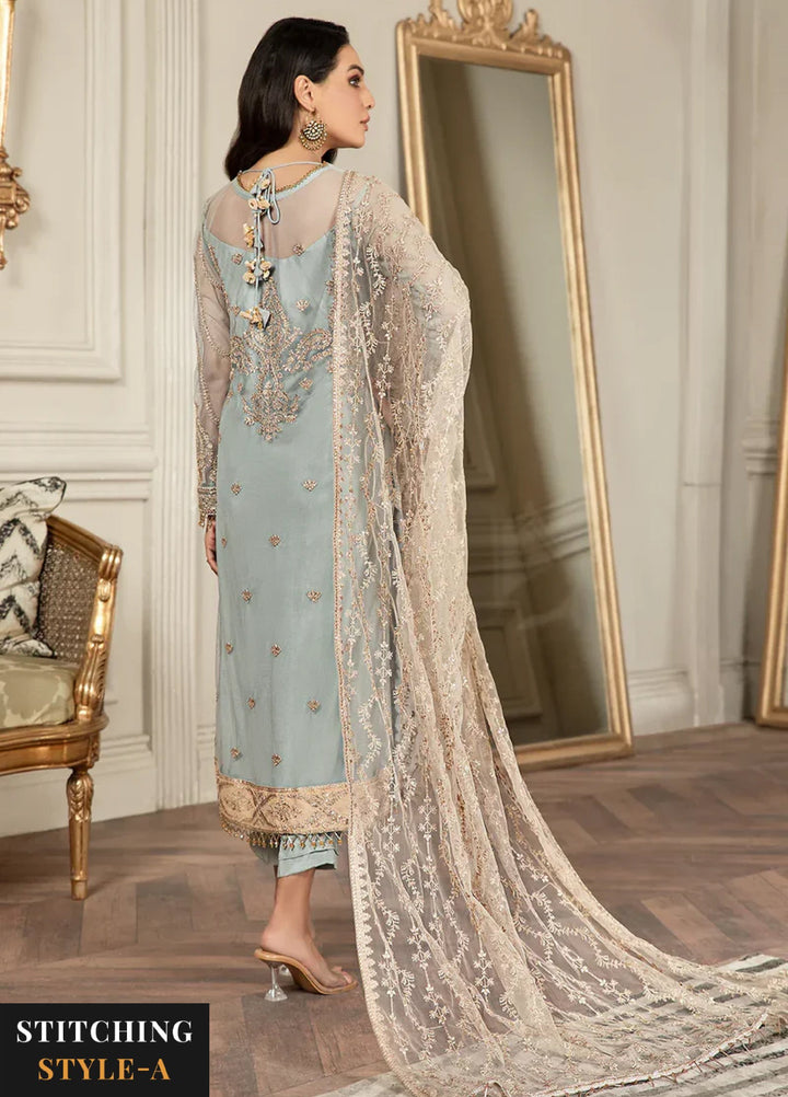 Zarif Women Unstitched Embroidered Net 3 Piece Suit ZR26UFC ICEBERG - Festive Collection