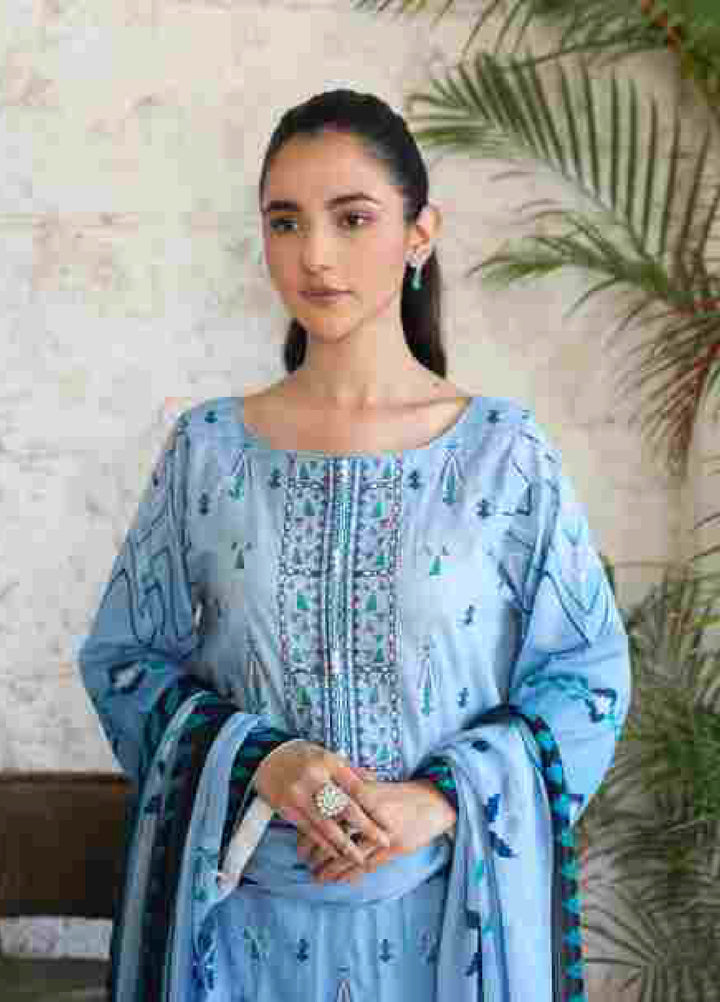 Kotor by Rashid Textiles Unstitched Embroidered Lawn 3 Piece Suit RT26ULK 9134 - Casual Collection