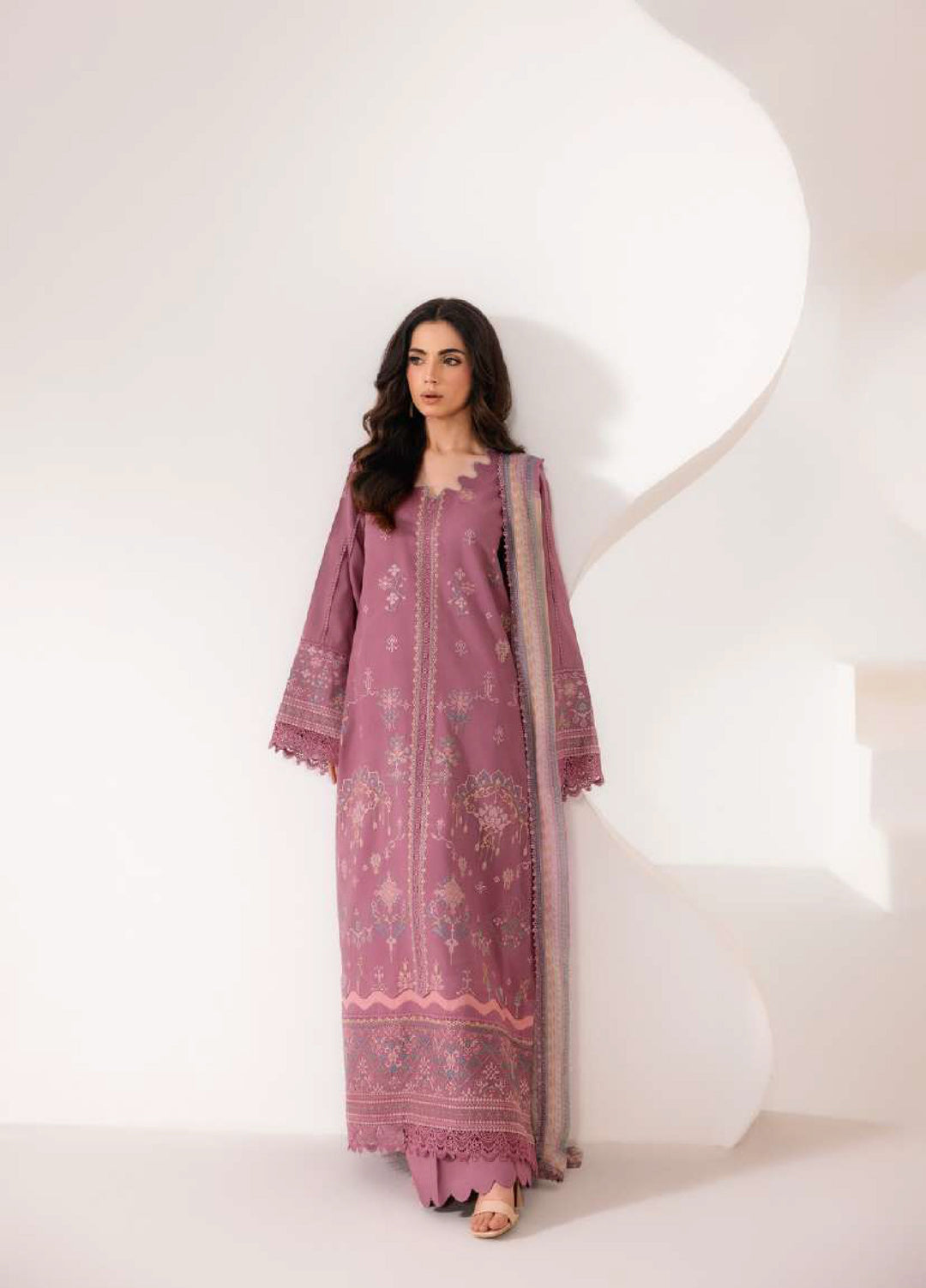 Intermiz Zync by Florent Unstitched Embroidered Viscose 3 Piece Suit FL26UIZ FZ-3B - Casual Collection