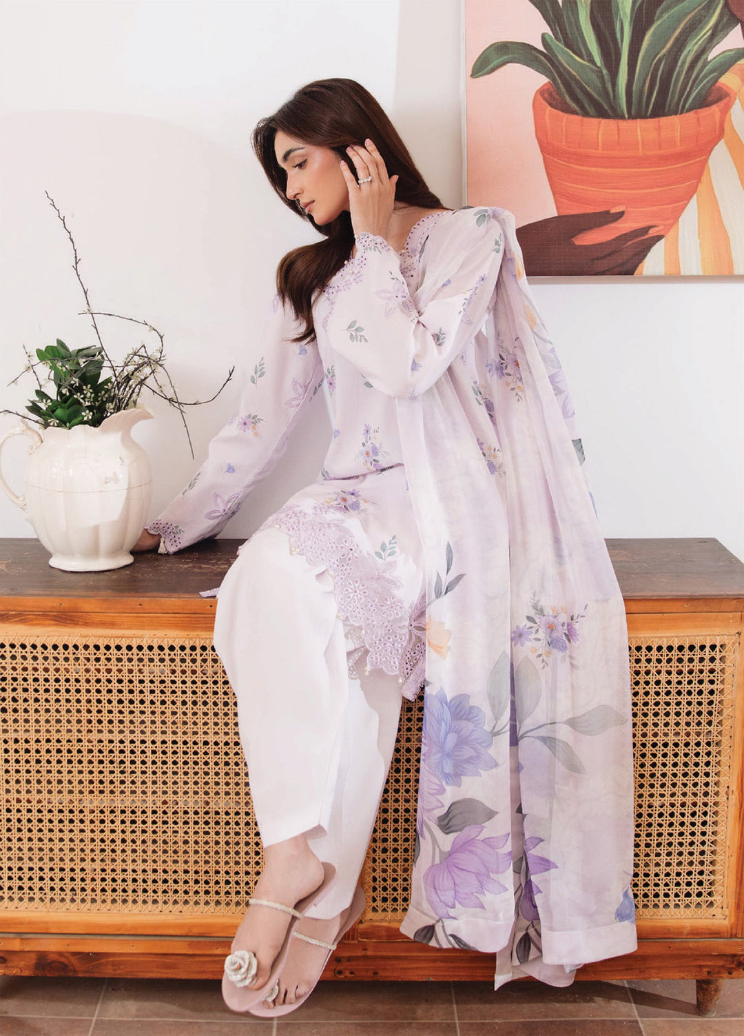 Summer Breeze by Humdum Unstitched Embroidered Lawn 3 Piece Suit HD26ULSB D-04 - Casual Collection