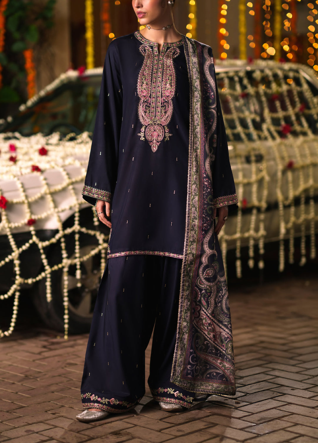 Chand Bali by Casual Lite RTW Embroidered Viscose Silk 3 Piece Suit CL26UCR Husn e Mah - Wedding Collection
