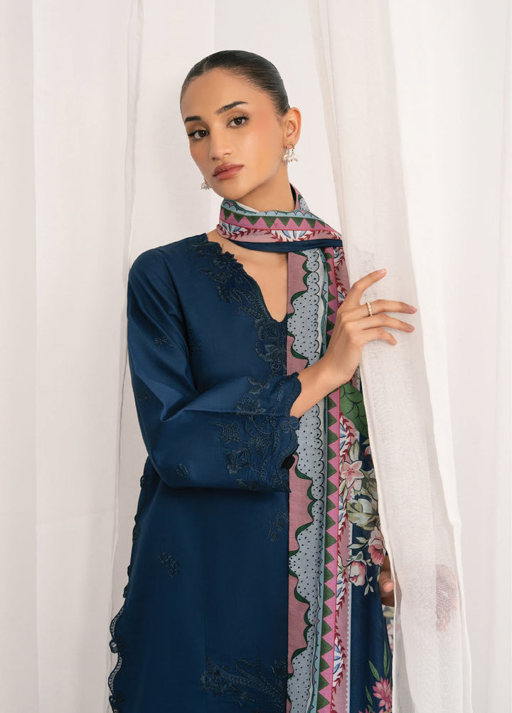 Nysa by Seran Unstitched Embroidered Cambric 3 Piece Suit SN26UNC Nerelle D-09 - Casual Collection