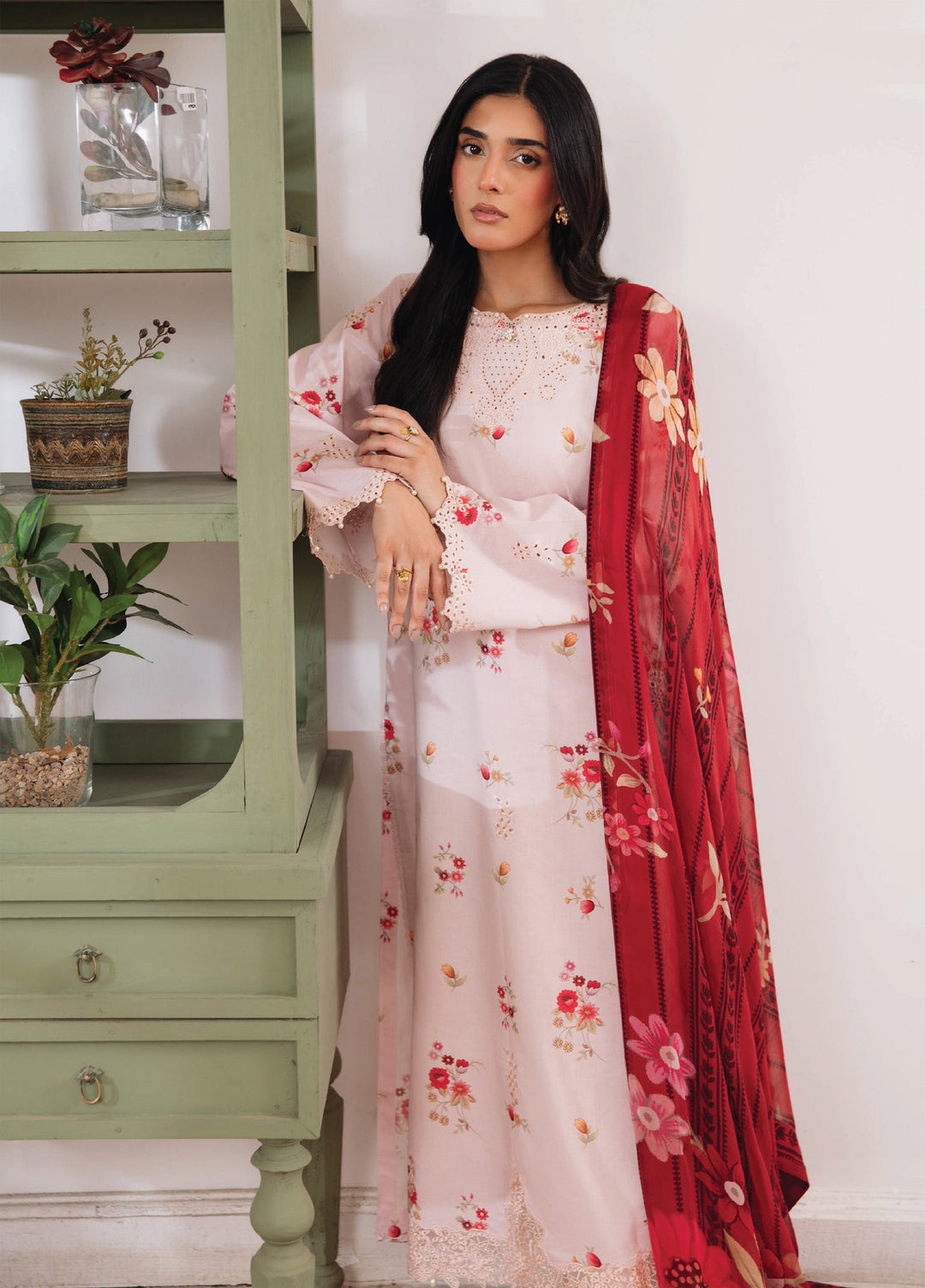 Summer Breeze by Humdum Unstitched Embroidered Lawn 3 Piece Suit HD26ULSB D-01 - Casual Collection