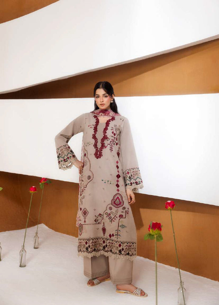 Intermiz Zync by Florent Unstitched Embroidered Viscose 3 Piece Suit FL26UIZ FZ-4B - Casual Collection