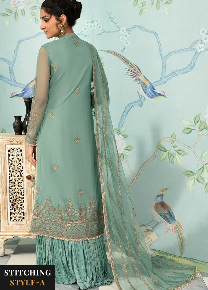 Zarif Women Unstitched Embroidered Net 3 Piece Suit ZR26UFC ZAF 11 ABSHAAR - Festive Collection