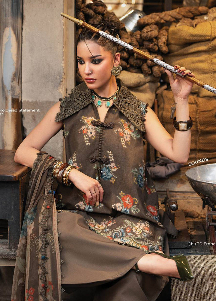 M Prints by Maria B Unstitched Embossed Cambric 3 Piece Suit MB26UPC 3B - Casual Collection