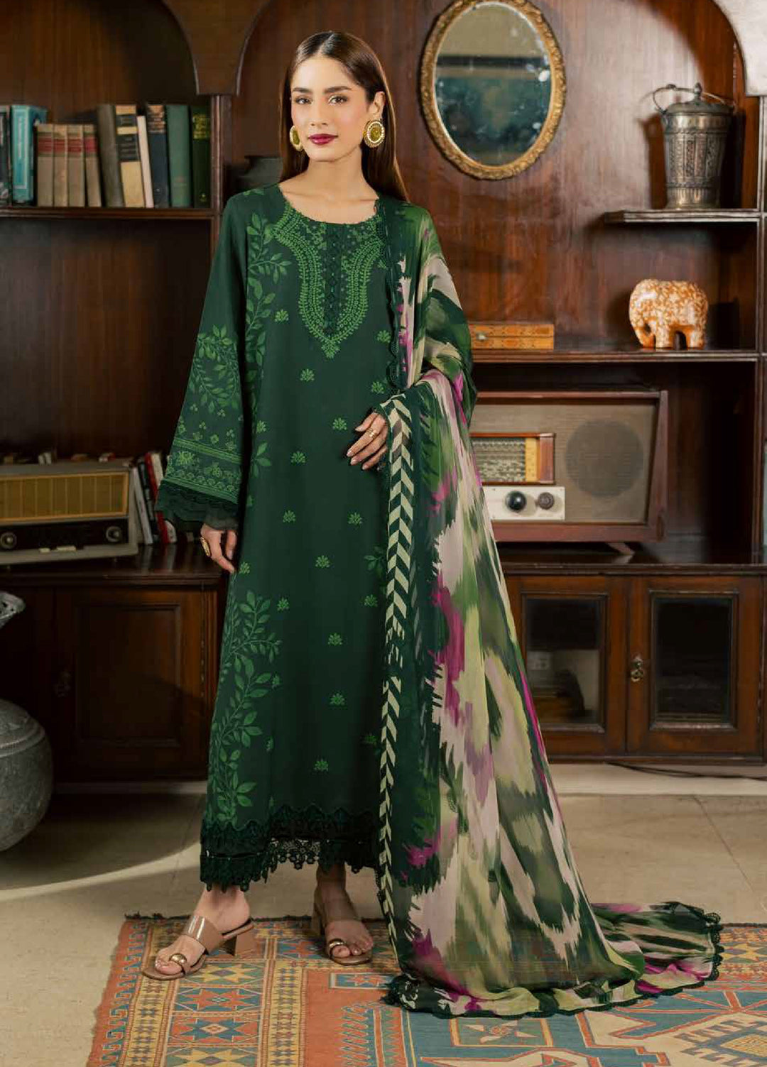 Signature Prints by Nureh Unstitched Printed Viscose Slub 3 Piece Suit NU26UVS SP-211 - Winter Collection