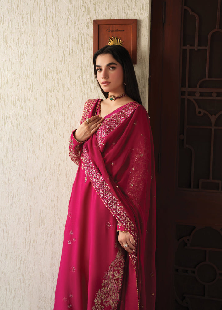 Shagun by Neeshay Unstitched Embroidered Raw Silk 3 Piece Suit NSH26US Parisa - Festive Collection
