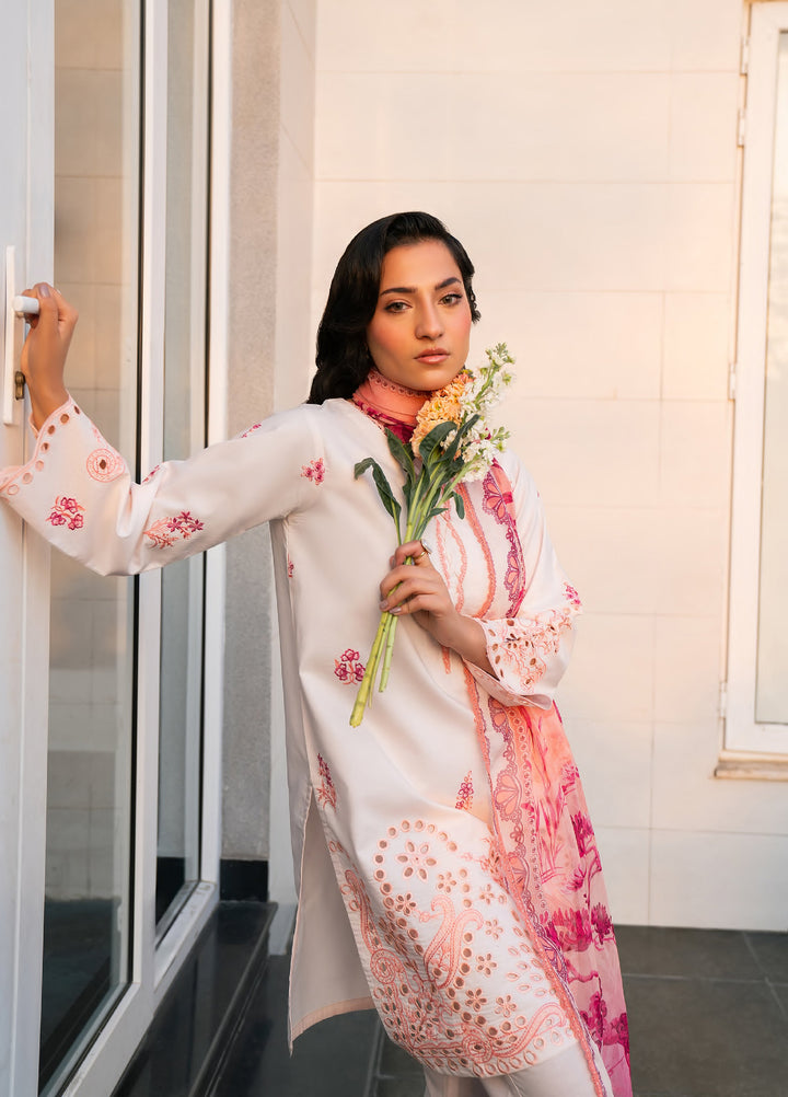Ekiya by Rashid Textiles Unstitched Embroidered Lawn 3 Piece Suit RT26ULE 3767 - Casual Collection