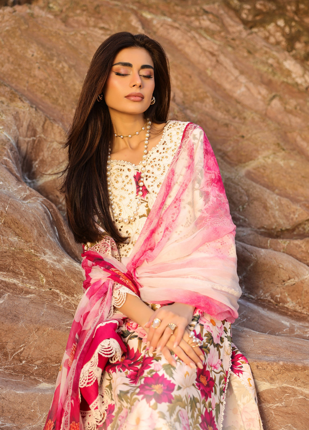 Summer Dream by Manara Unstitched Embroidered Lawn 3 Piece Suit MN26USDL Wind Flower-05 - Casual Collection