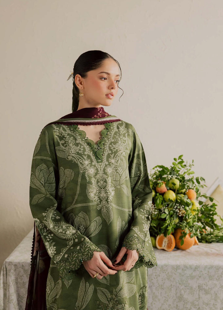 Gardenia by Nureh Unstitched Embroidered Viscose Slub 3 Piece Suit NU26UGV NSG-229 - Winter Collection