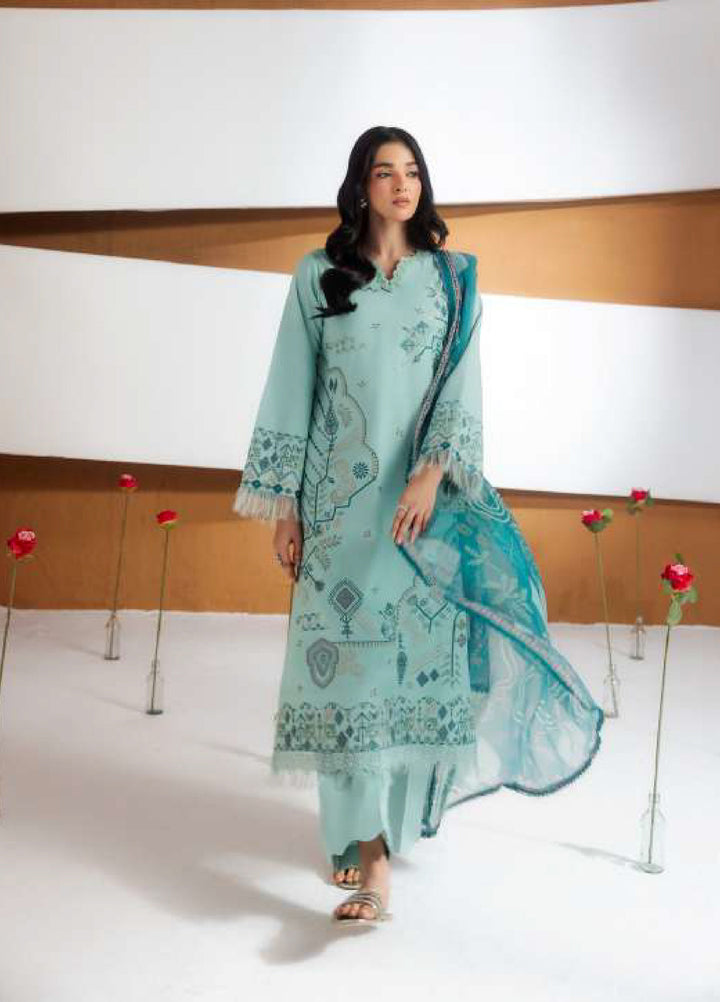 Intermiz Zync by Florent Unstitched Embroidered Viscose 3 Piece Suit FL26UIZ FZ-4A - Casual Collection