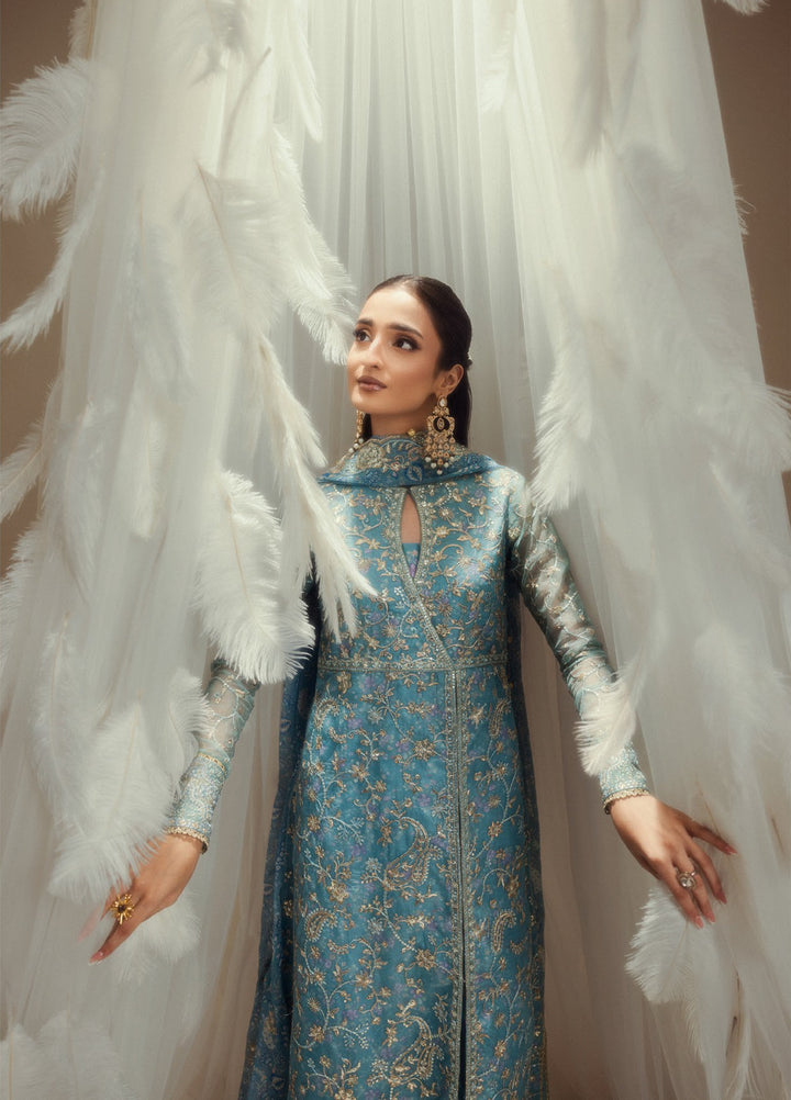 Aik Shaam by AIK Atelier Unstitched Embroidered Organza 3 Piece Suit AIK26UAS C2604 - Wedding Collection