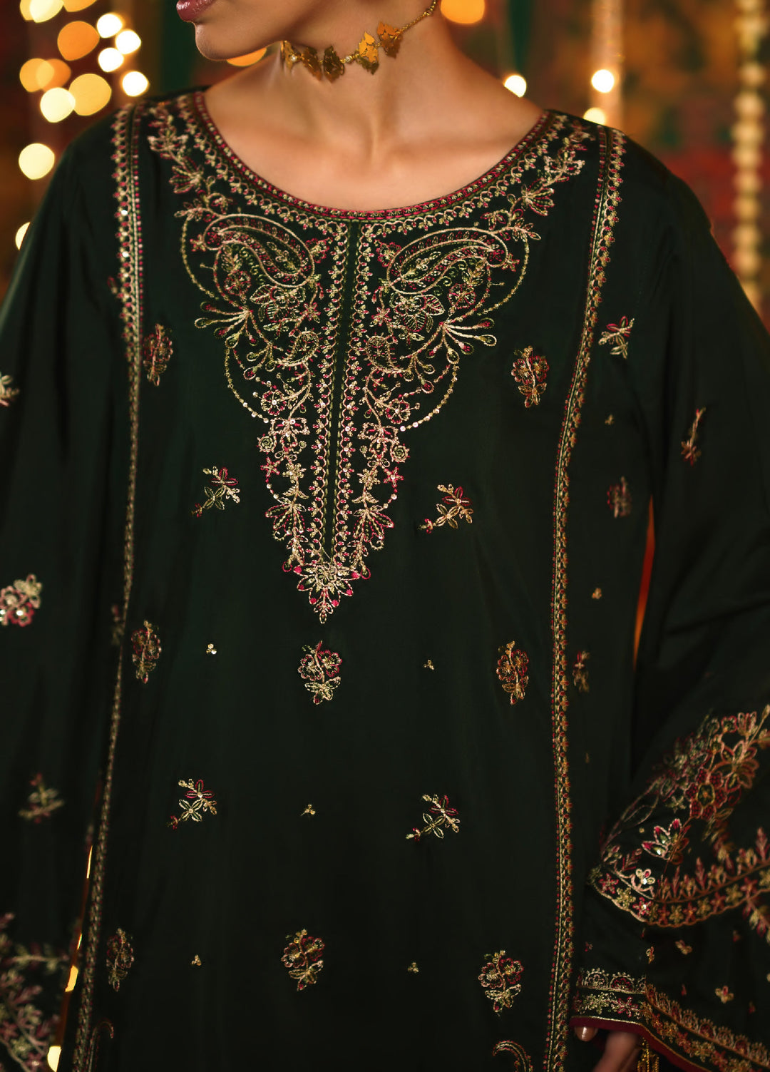 Chand Bali by Casual Lite RTW Embroidered Viscose Silk 2 Piece Suit CL26UCR Dil Kush - Wedding Collection