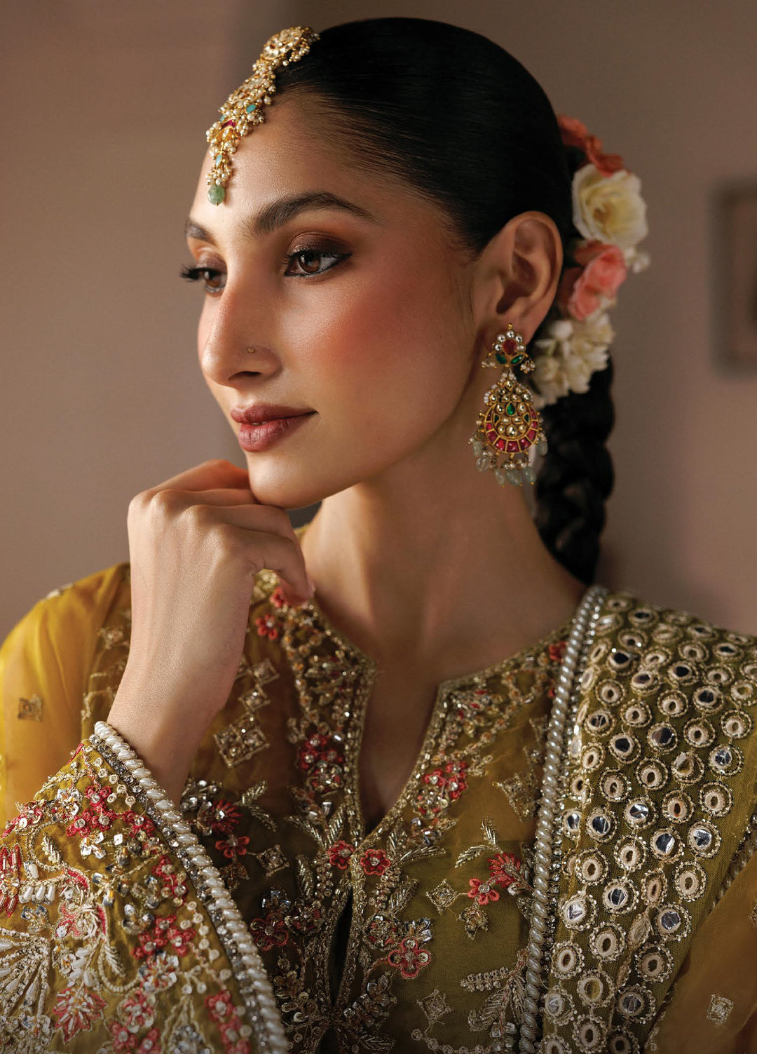 Shehnai by Afrozeh Unstitched Hand work Organza 3 Piece Suit AF26USW Zarminay AFR-0152 - Wedding Collection