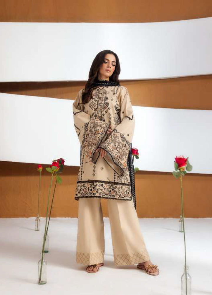 Intermix Zync by Florent Unstitched Embroidered Viscose 3 Piece Suit FL26UIZ FZ-5A - Casual Collection