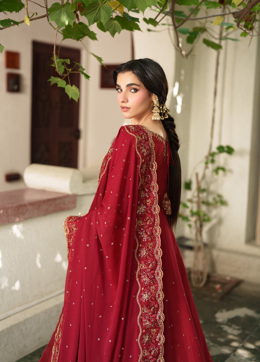 Shagun by Neeshay Unstitched Embroidered Raw Silk 2 Piece Suit NSH26US Roshanara - Festive Collection