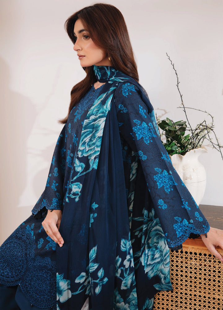 Summer Breeze by Humdum Unstitched Embroidered Lawn 3 Piece Suit HD26ULSB D-02 - Casual Collection