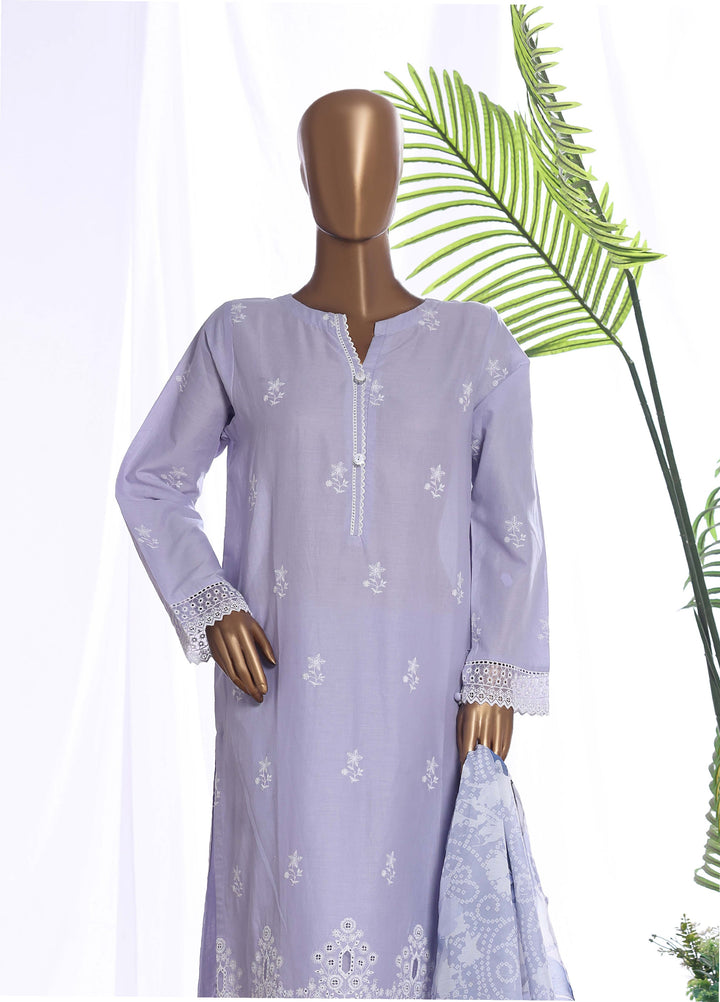 HZ Textiles Women RTW Chikankari Organza 3 Piece Suit HZ26POF CSE-3P-223 - Festive Collection