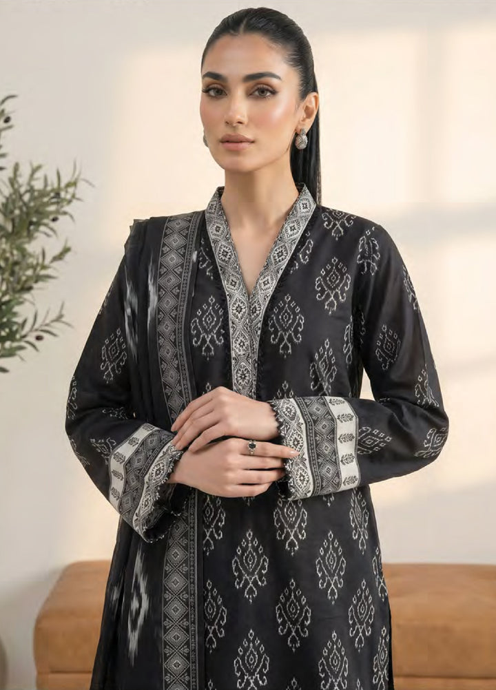 Monochrome by Lakhany Unstitched Printed Lawn 3 Piece Suit LSM26ULM Lakhany LG-SG-0134 - Casual Collection