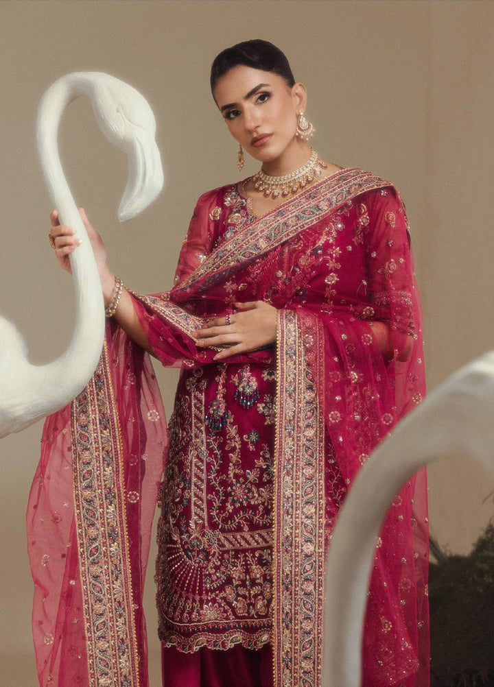 Aik Shaam by AIK Atelier Unstitched Embroidered Organza 3 Piece Suit AIK26UAS C2605 - Wedding Collection