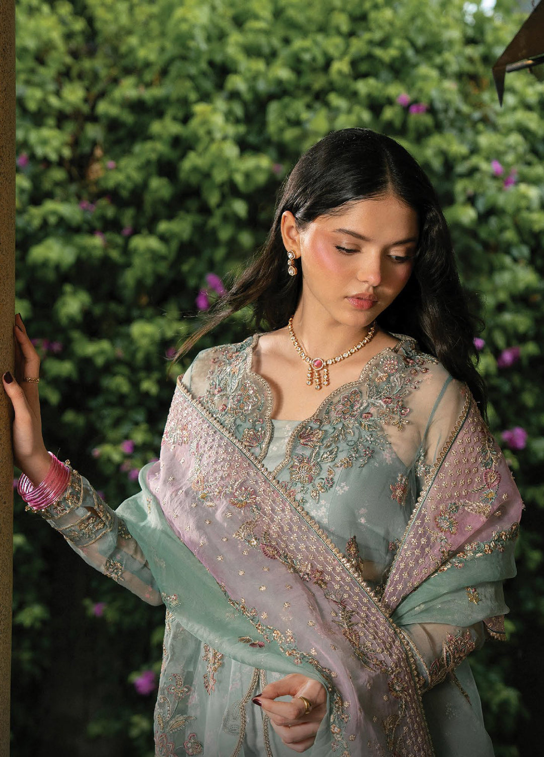 Pehli Nazar by Ayzel Unstitched Embroidered Organza 3 Piece Suit AAF26UPN Gulshan AYZ-0168 - Wedding Collection